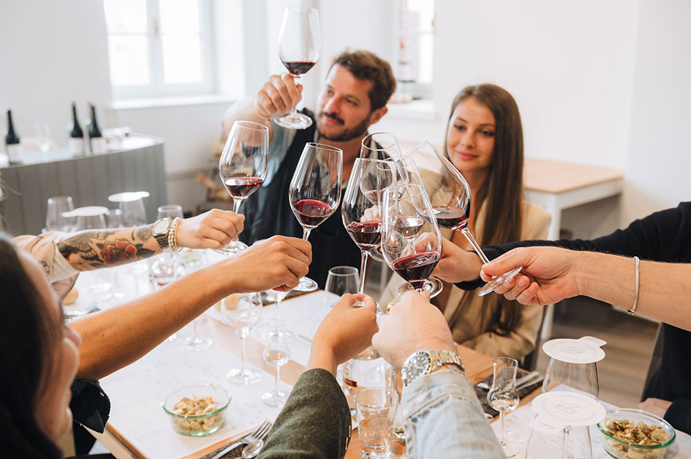 tasting in barolo winery